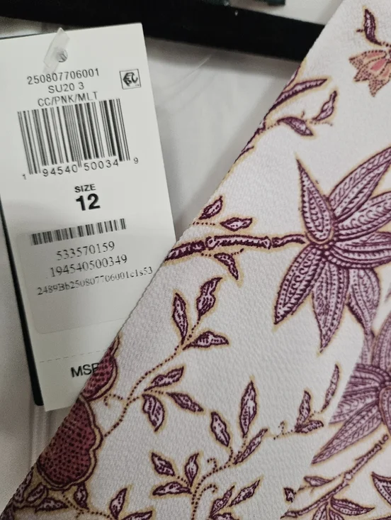 Nwt Lauren Ralph Lauren Floral V-Neck Handkerchief Hem - Picture 4 of 8